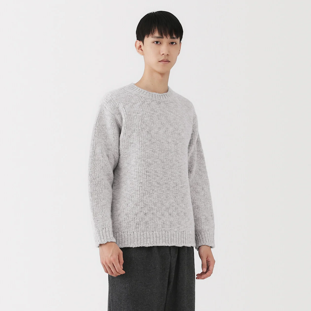 Merino Wool Low-Gauge Crewneck Sweater