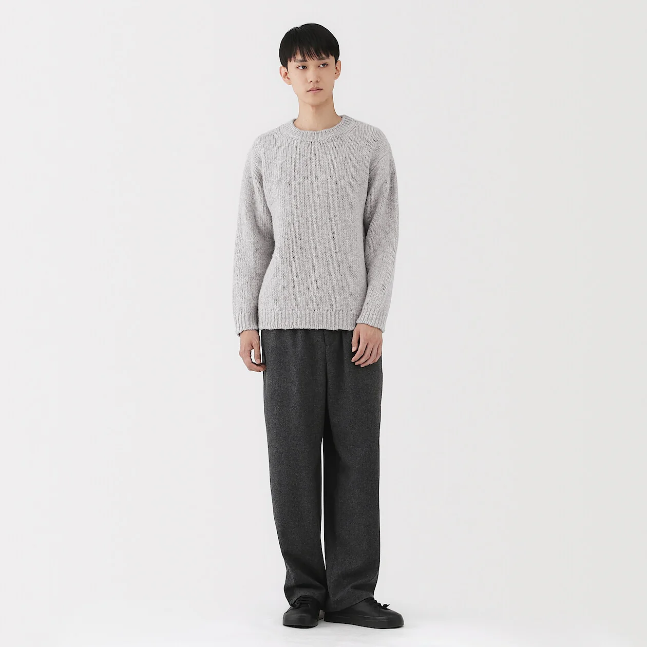 Merino Wool Low-Gauge Crewneck Sweater - Image 2