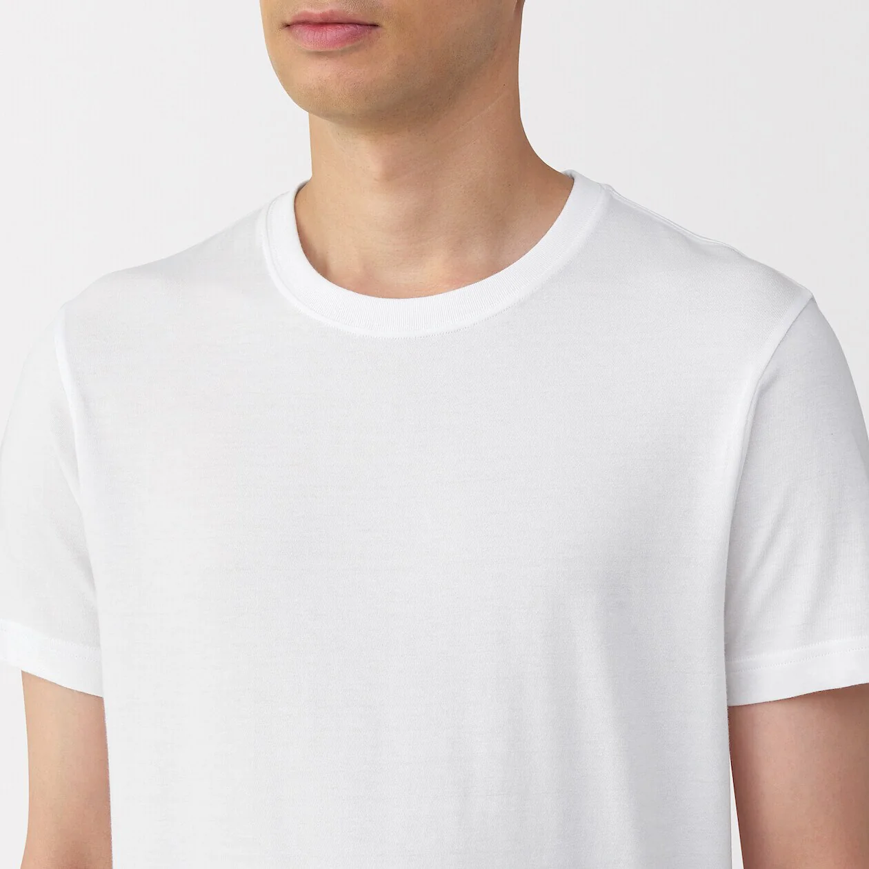 Side Seamless Cotton Crewneck T-Shirt (2 Pack) - Image 5