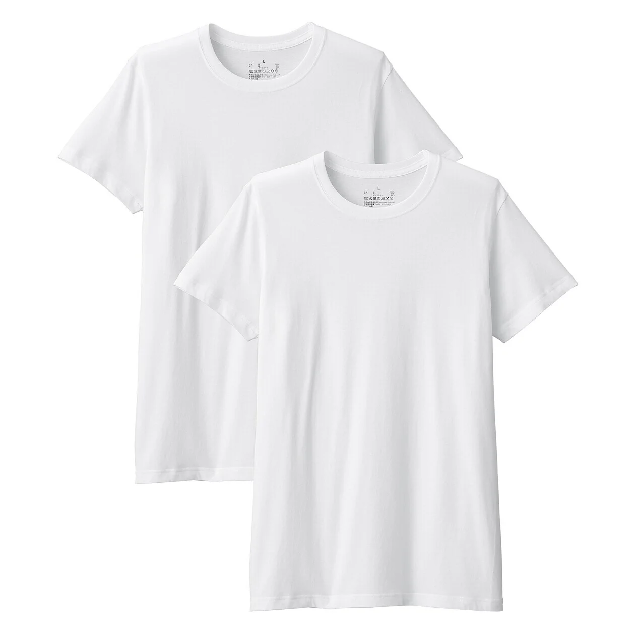 Side Seamless Cotton Crewneck T-Shirt (2 Pack) - Image 7
