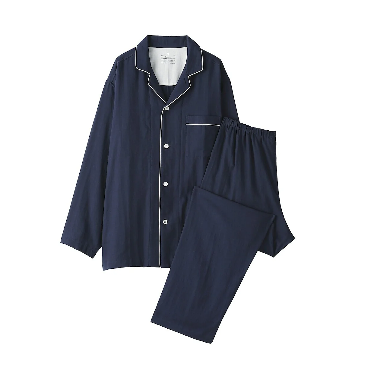 Side Seamless Double Gauze Long Sleeve Pyjamas - Image 16