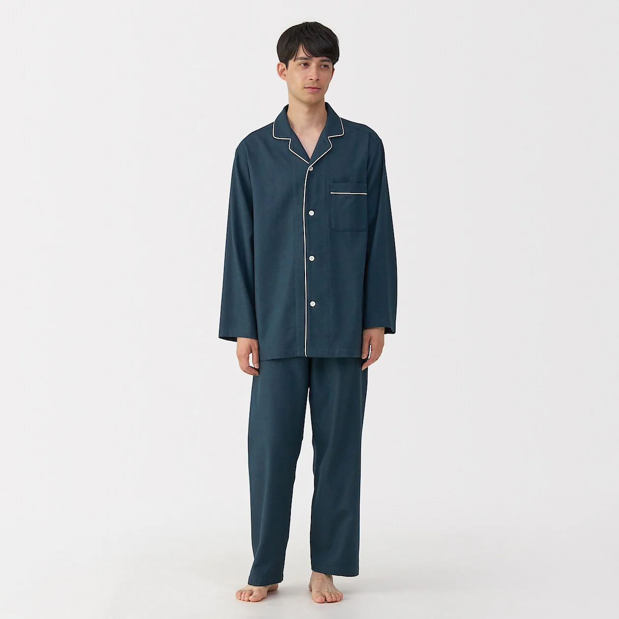 Side Seamless Flannel Long Sleeve Pyjamas - Image 23