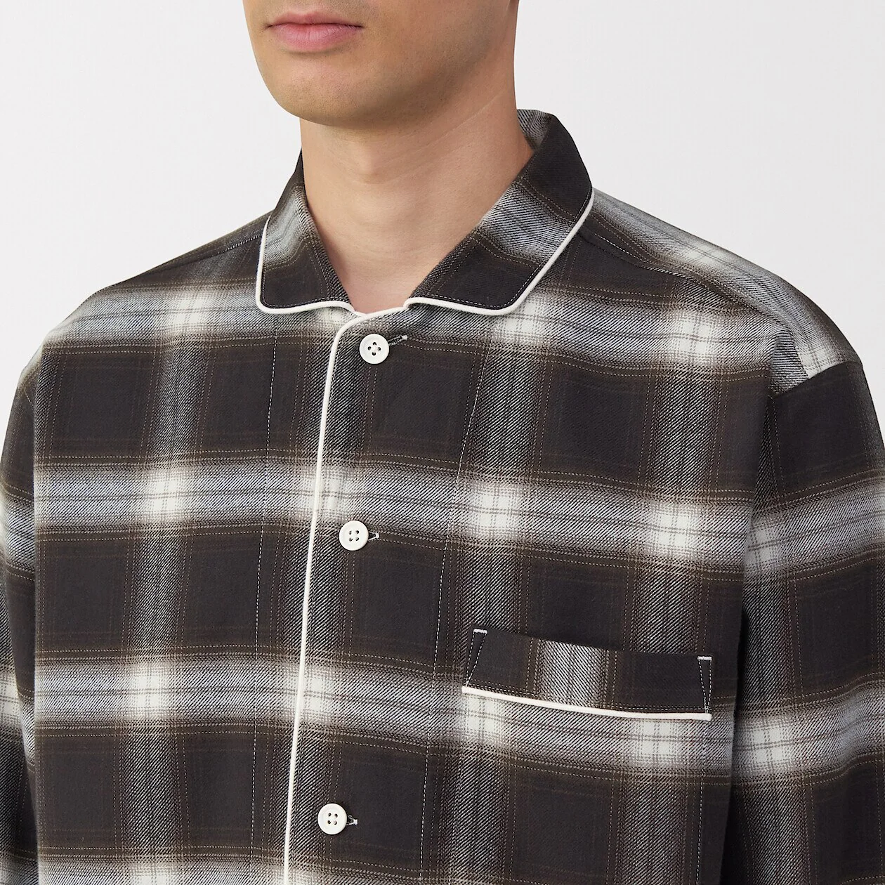 Side Seamless Flannel Long Sleeve Pyjamas - Image 39
