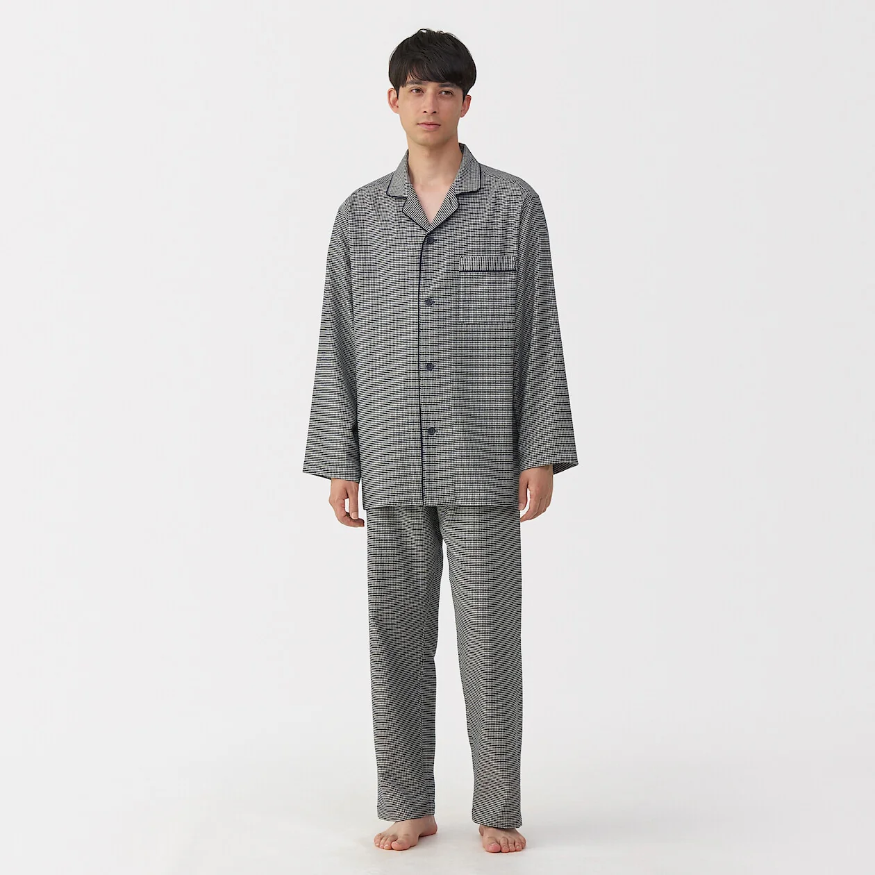 Side Seamless Flannel Long Sleeve Pyjamas - Image 60