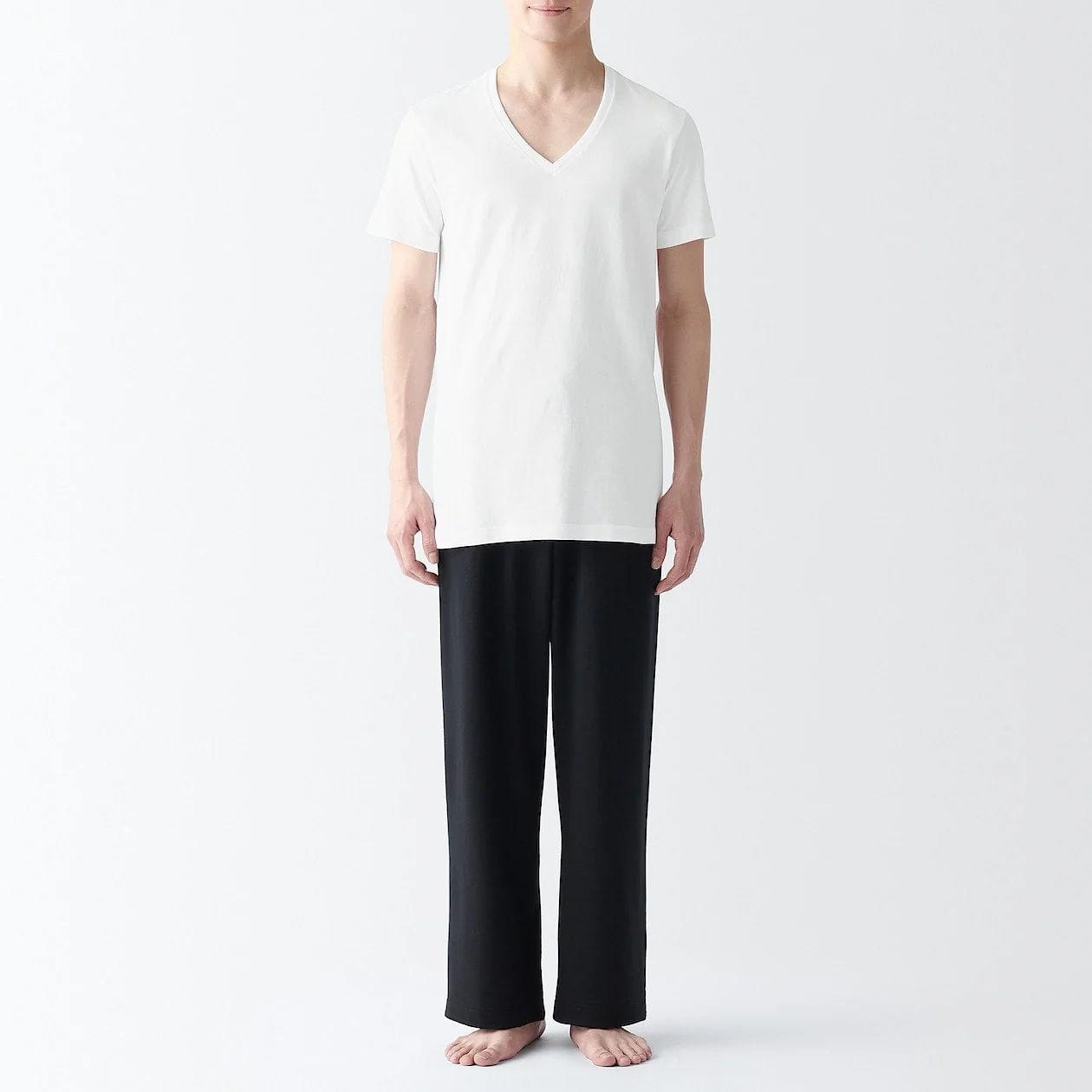 Side Seamless Cotton V-Neck T-Shirt (2 Pack) - Image 9