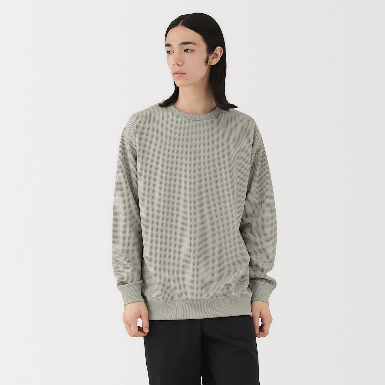 UV Protection Quick Dry Waffle Crewneck Long Sleeve T-Shirt - Image 10