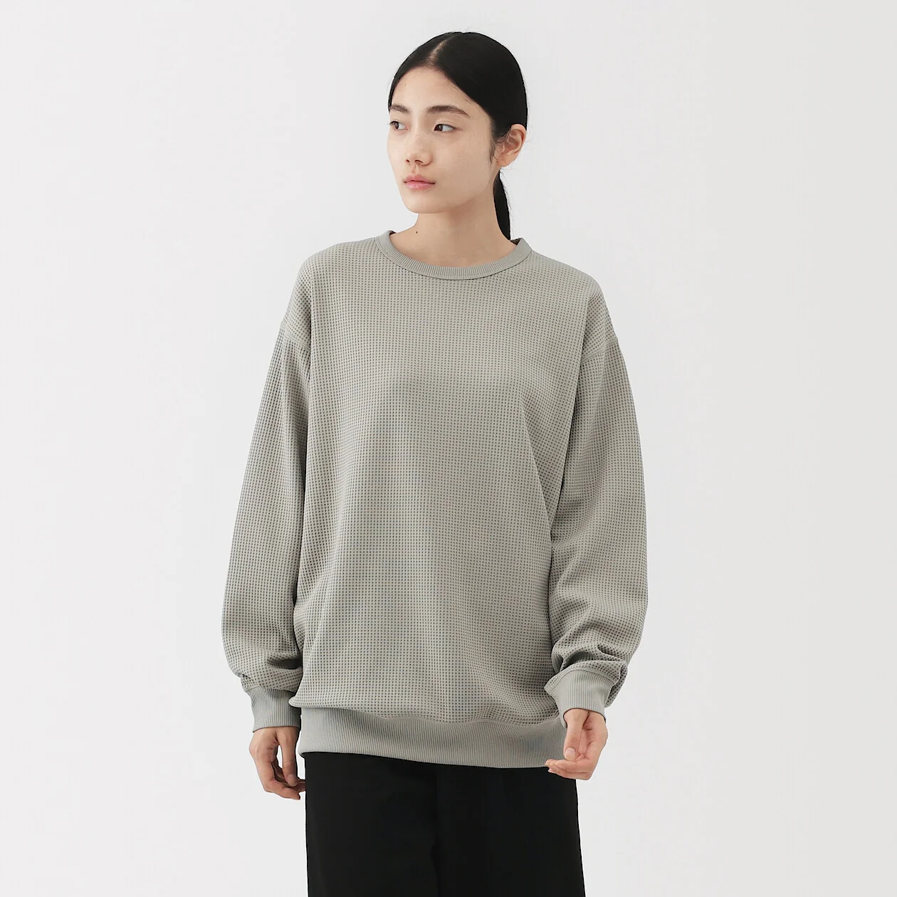 UV Protection Quick Dry Waffle Crewneck Long Sleeve T-Shirt - Image 11