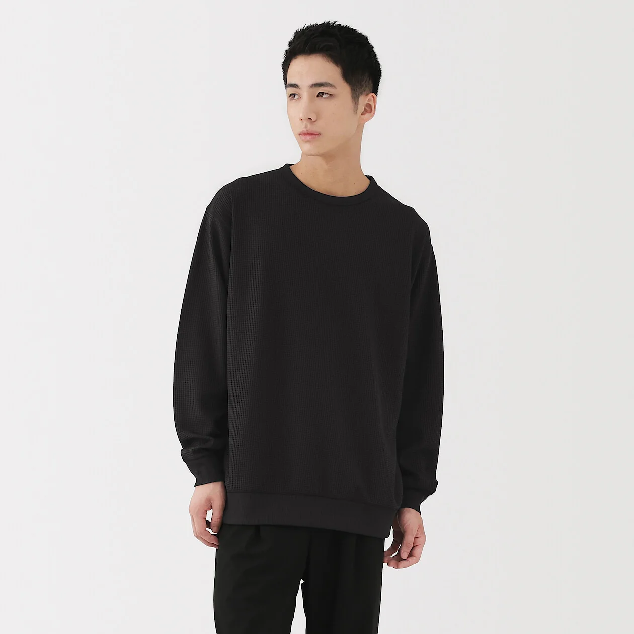 UV Protection Quick Dry Waffle Crewneck Long Sleeve T-Shirt - Image 16