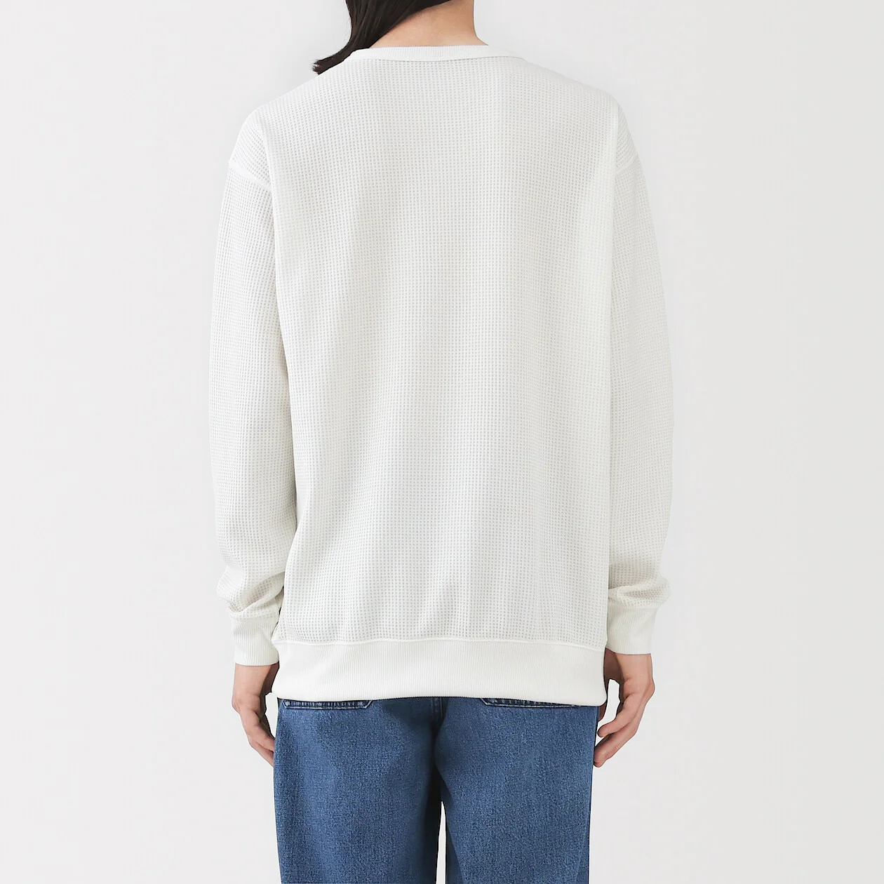 UV Protection Quick Dry Waffle Crewneck Long Sleeve T-Shirt - Image 5