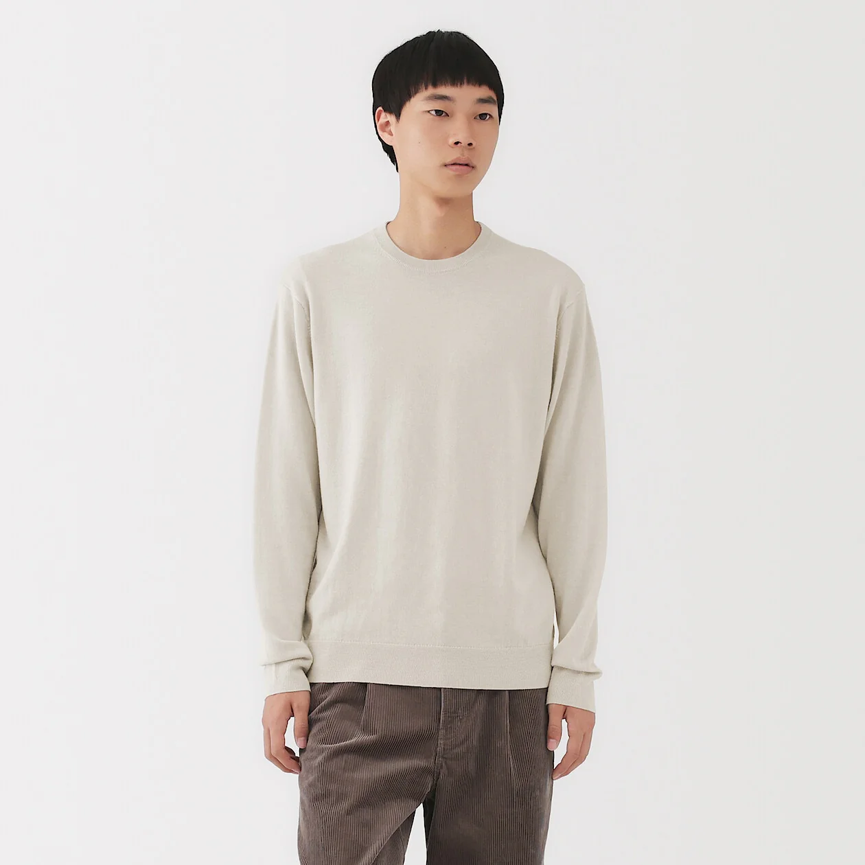 Washable Wool High-Gauge Crewneck Sweater - Image 11