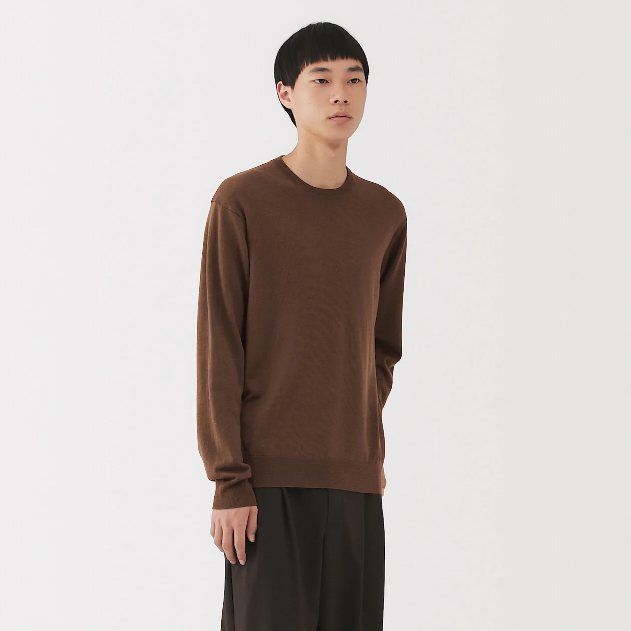 Washable Wool High-Gauge Crewneck Sweater - Image 15