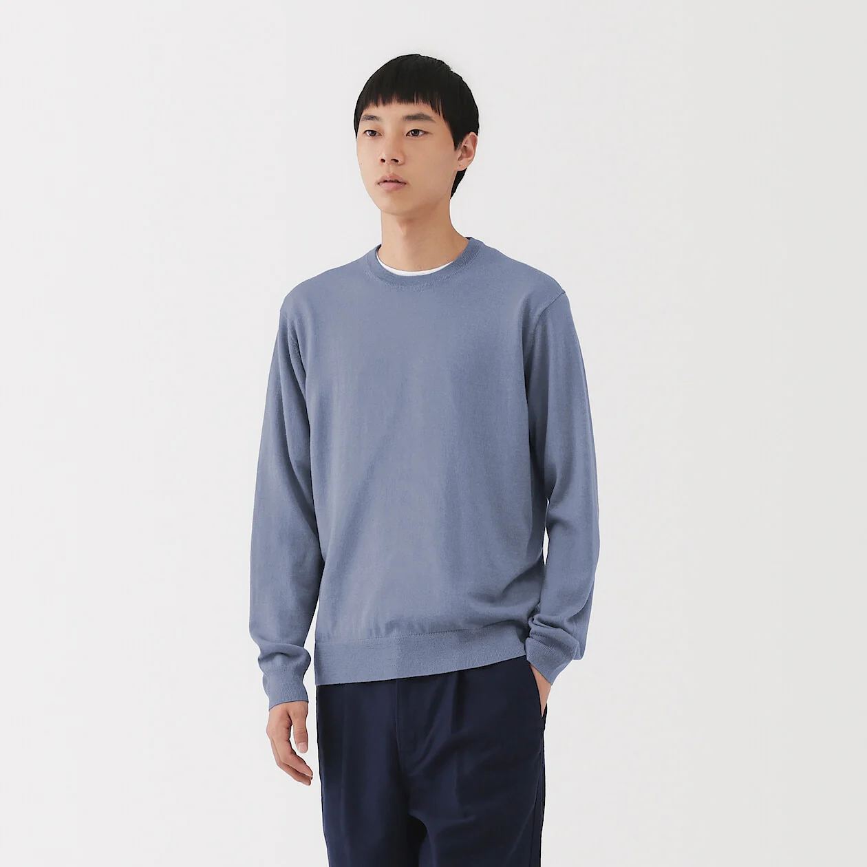 Washable Wool High-Gauge Crewneck Sweater - Image 19