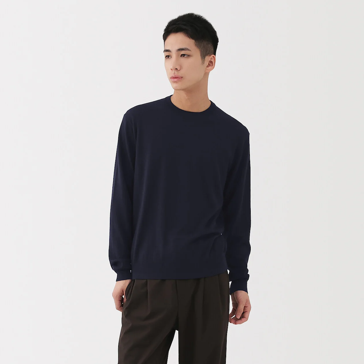 Washable Wool High-Gauge Crewneck Sweater - Image 23