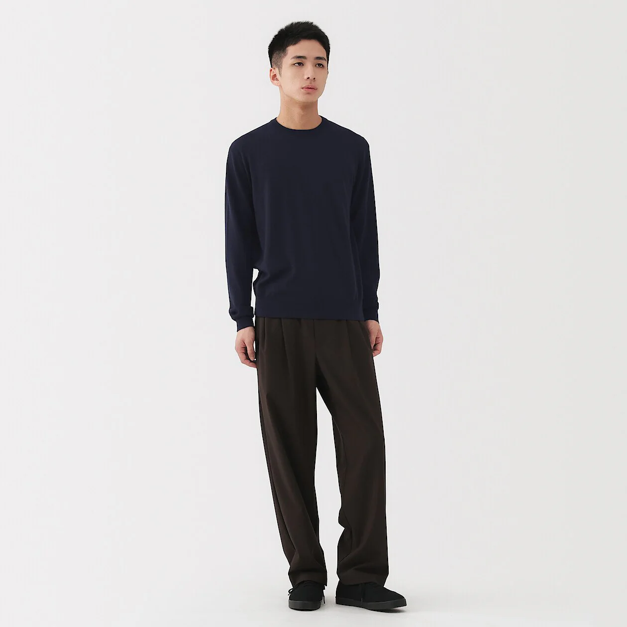 Washable Wool High-Gauge Crewneck Sweater - Image 24