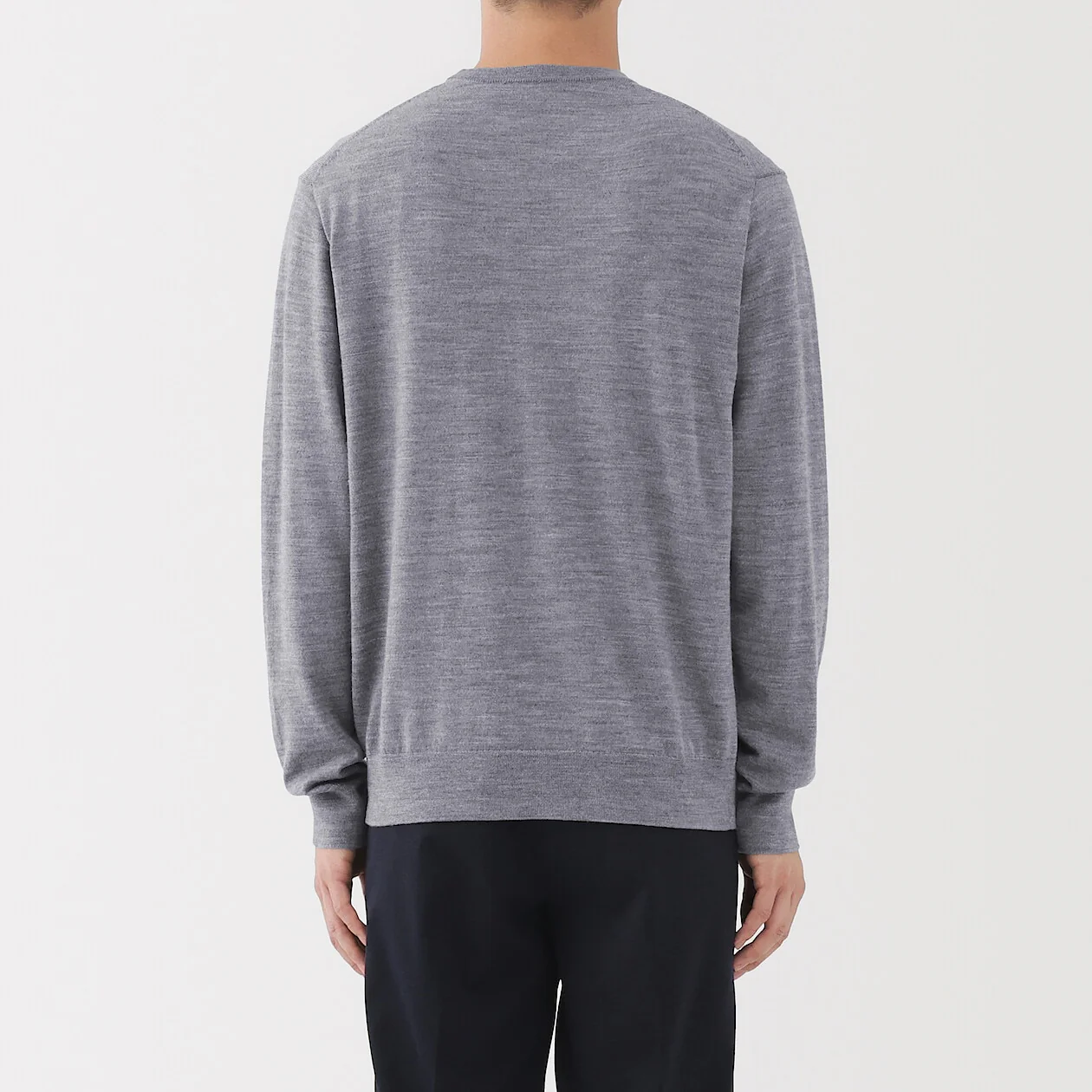 Washable Wool High-Gauge Crewneck Sweater - Image 4