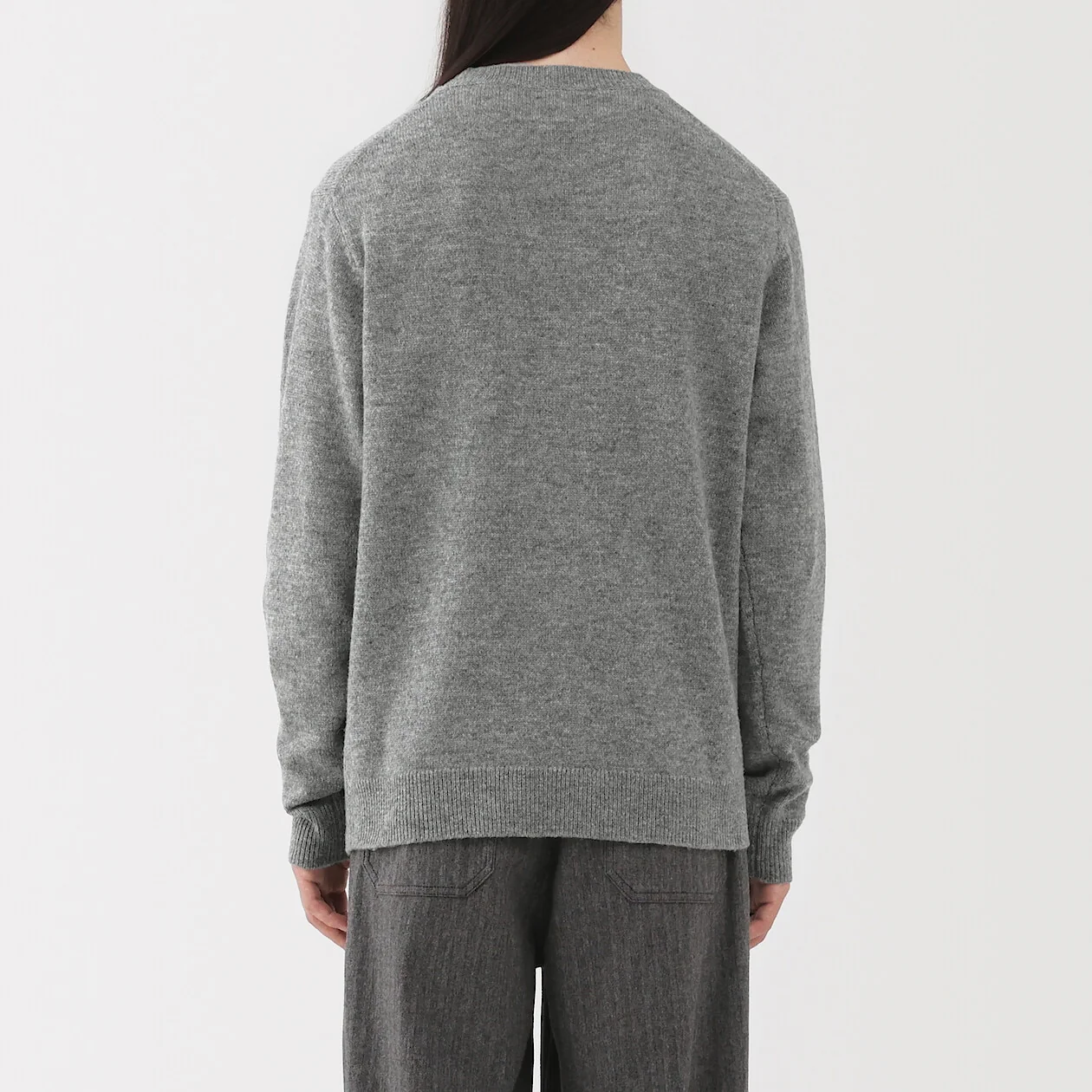 Washable Wool Mid Gauge Crewneck Sweater - Image 4