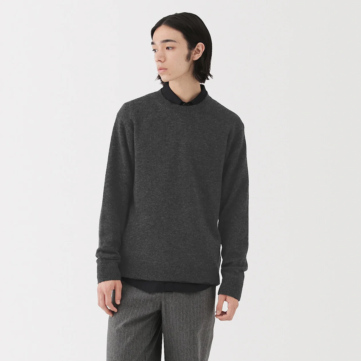 Washable Wool Mid Gauge Crewneck Sweater - Image 8
