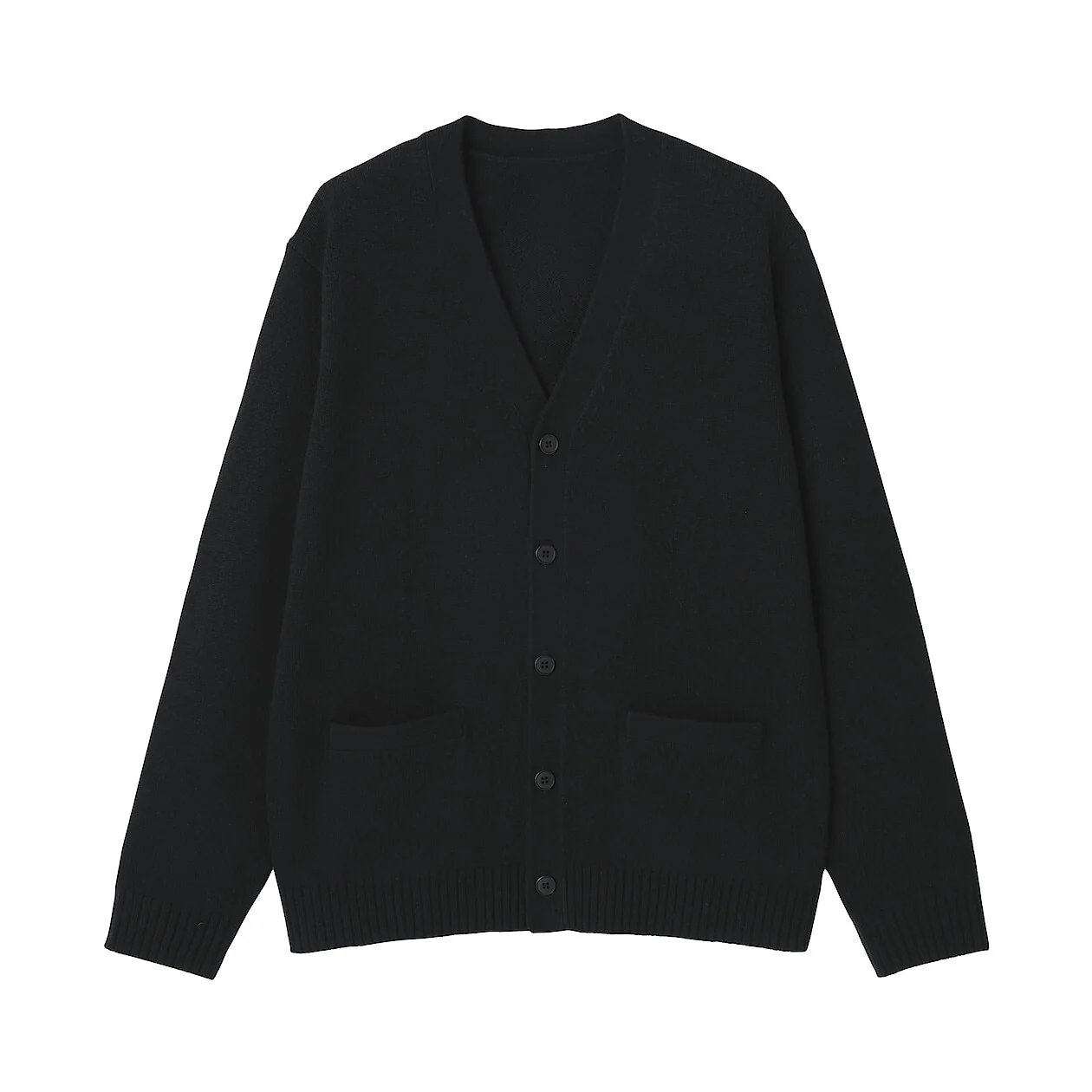 Washable Wool Mid Gauge V-Neck Cardigan - Image 11