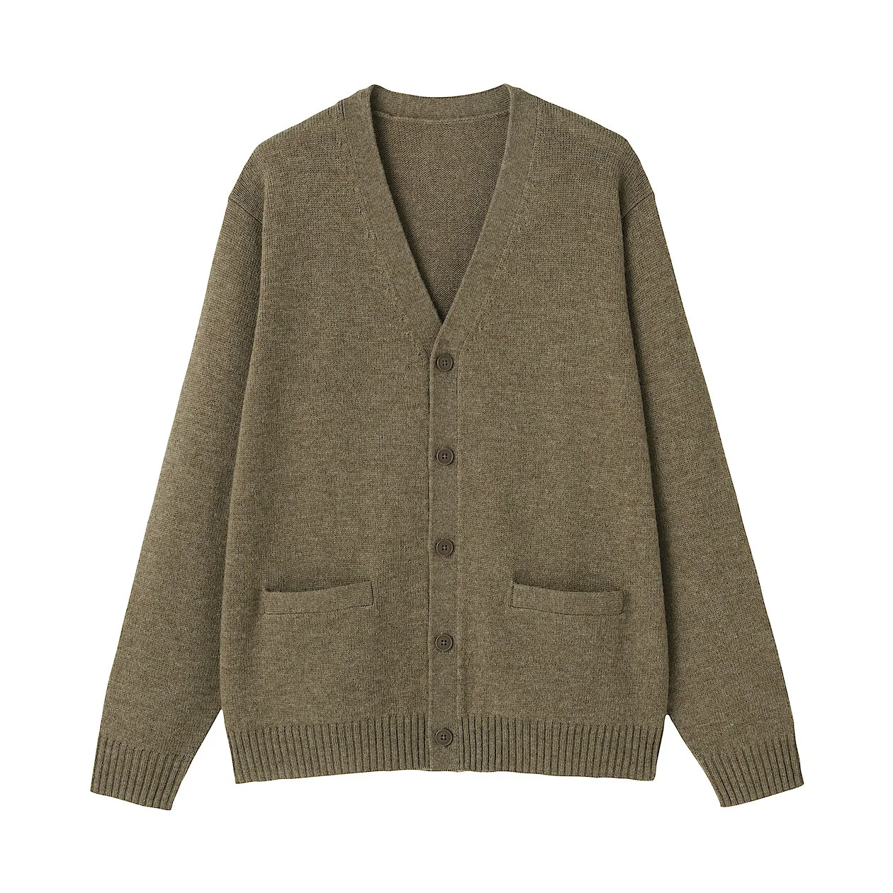 Washable Wool Mid Gauge V-Neck Cardigan - Image 23