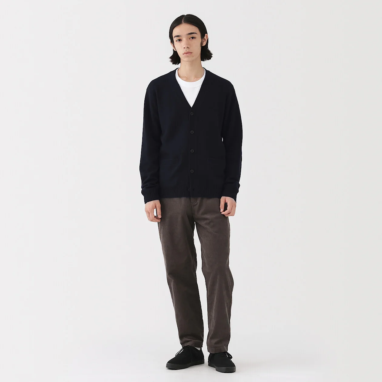 Washable Wool Mid Gauge V-Neck Cardigan - Image 26