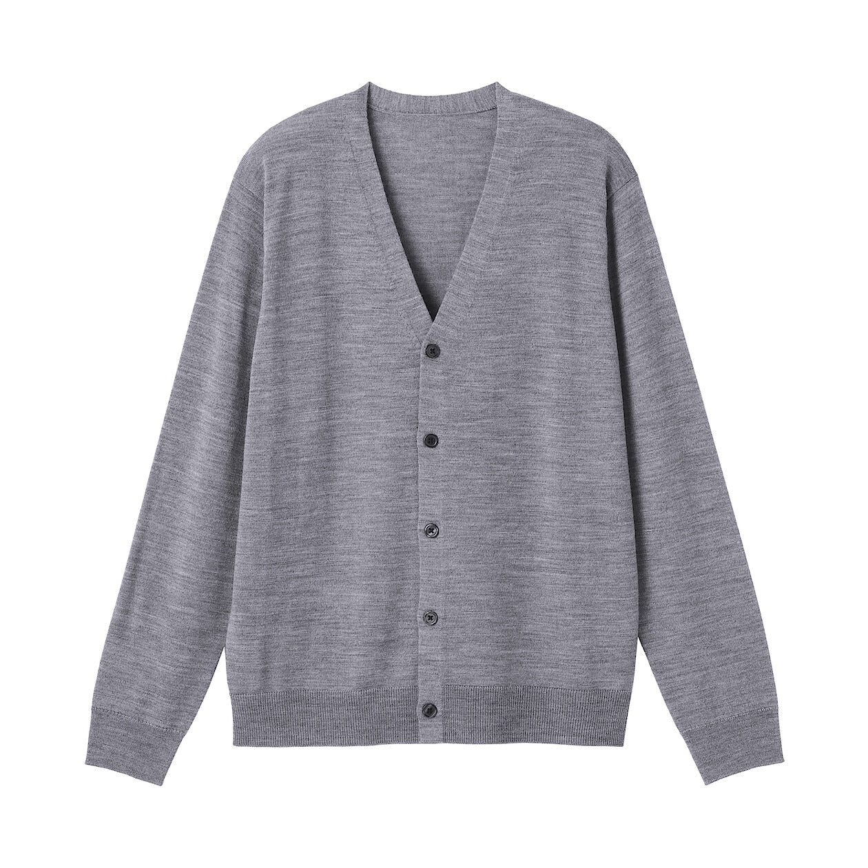 Washable Wool Ribbed Milano V-Neck Cardigan - Image 10