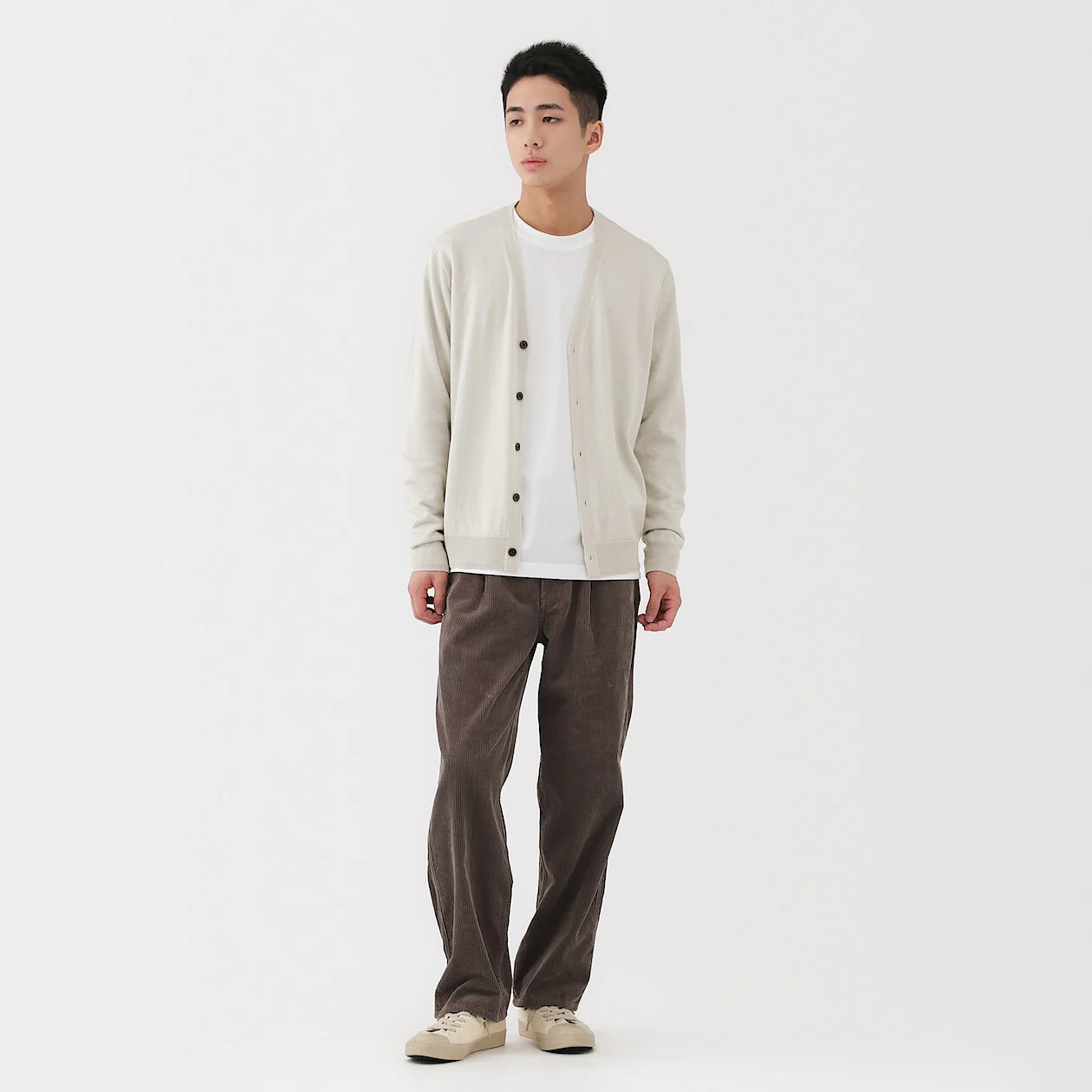 Washable Wool Ribbed Milano V-Neck Cardigan - Image 17