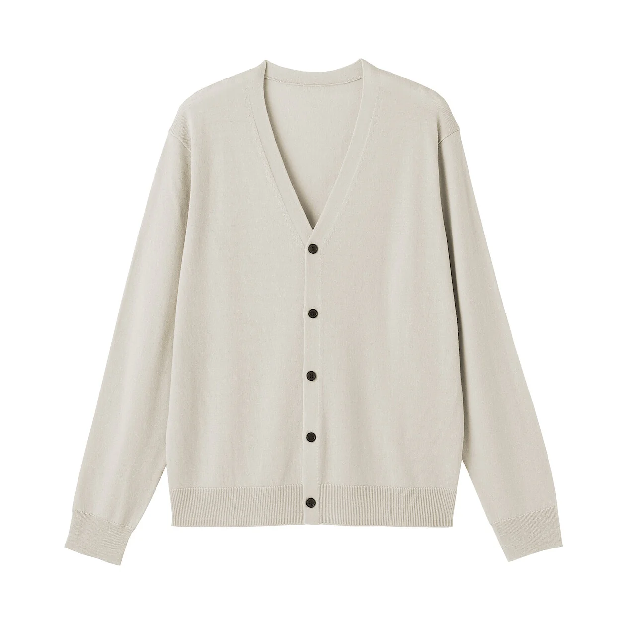 Washable Wool Ribbed Milano V-Neck Cardigan - Image 18
