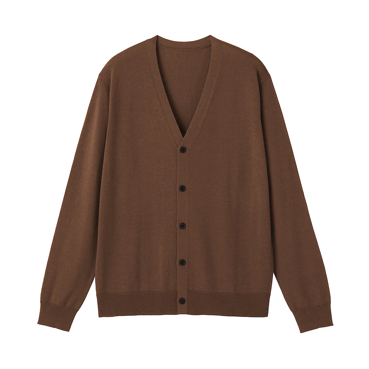 Washable Wool Ribbed Milano V-Neck Cardigan - Image 22
