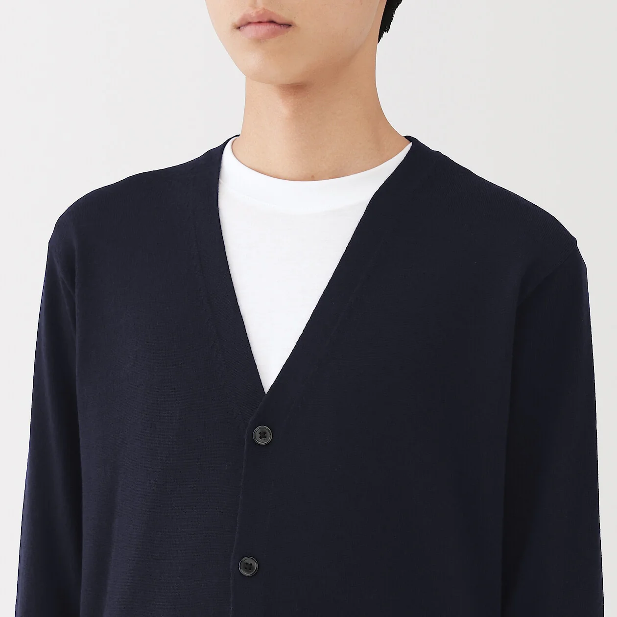 Washable Wool Ribbed Milano V-Neck Cardigan - Image 5