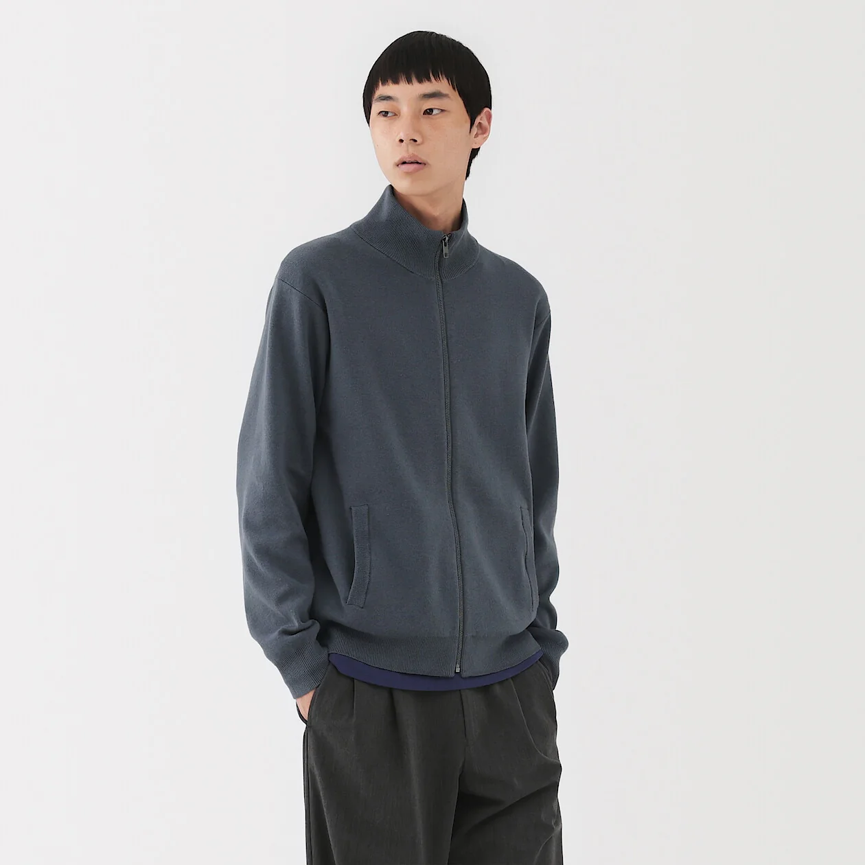Washable Ribbed Milano Zip-Up Cardigan