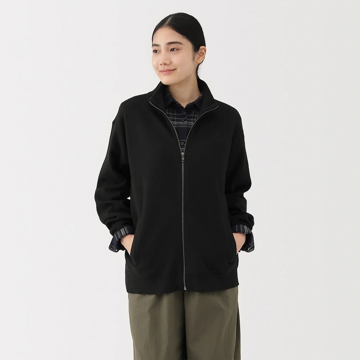 Washable Ribbed Milano Zip-Up Cardigan - Image 16