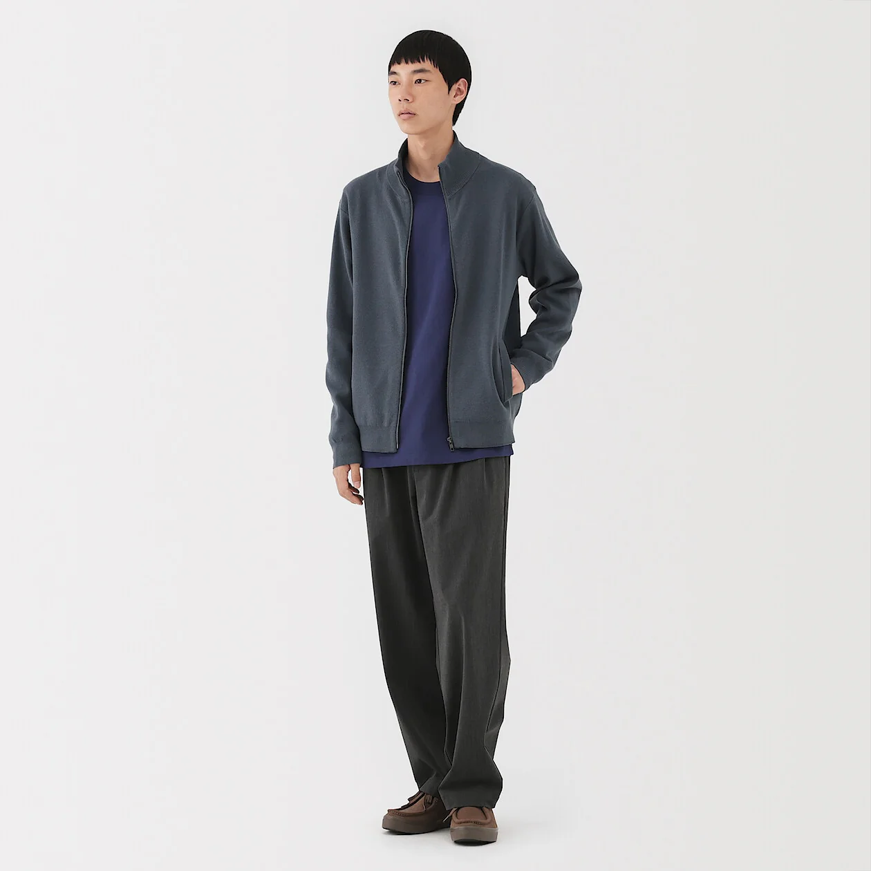 Washable Ribbed Milano Zip-Up Cardigan - Image 3