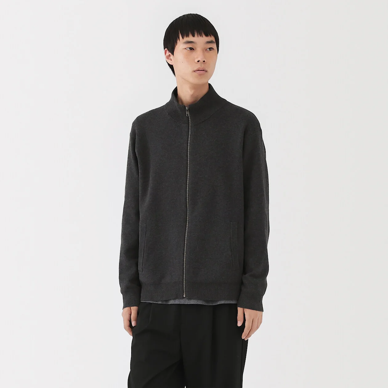 Washable Ribbed Milano Zip-Up Cardigan - Image 6