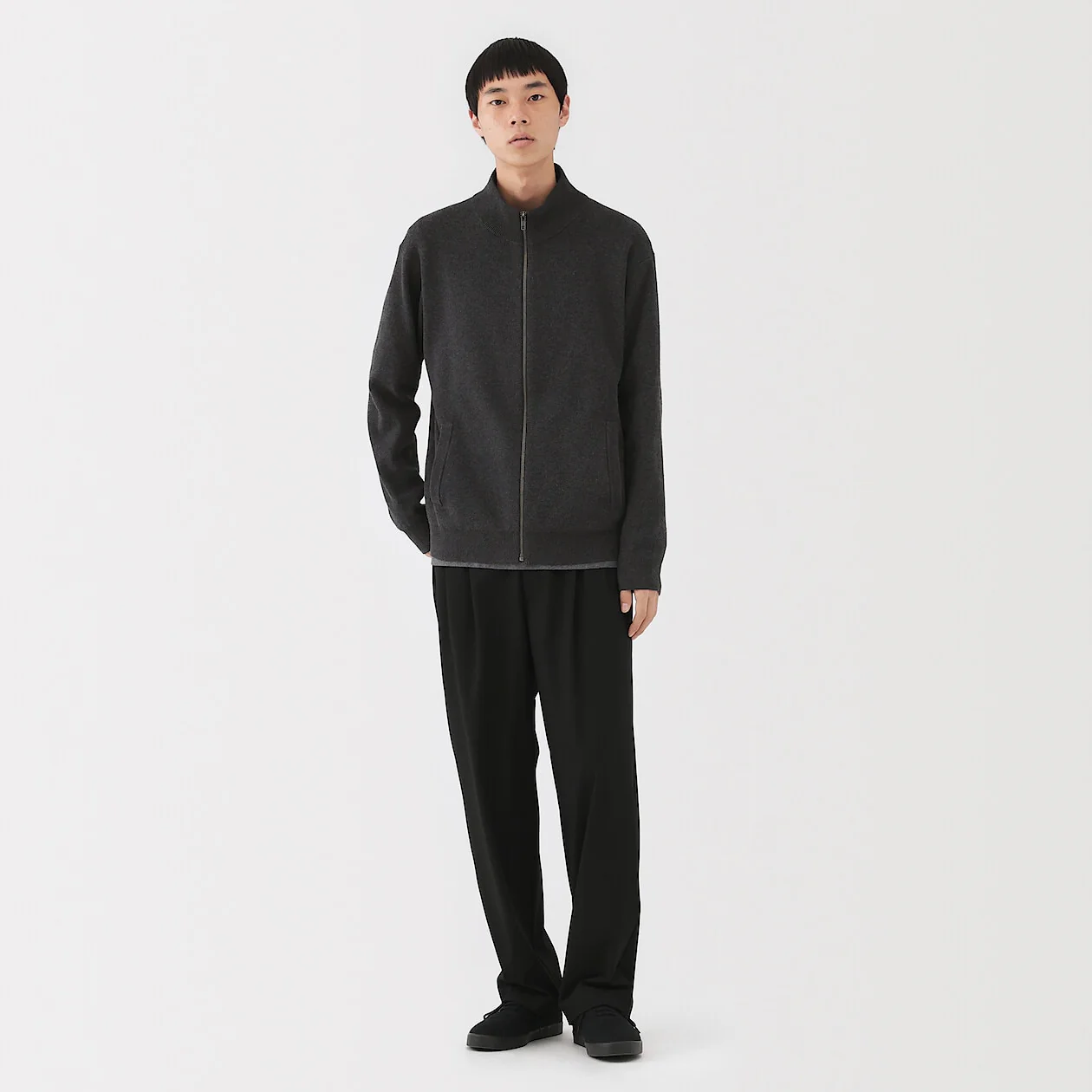 Washable Ribbed Milano Zip-Up Cardigan - Image 8