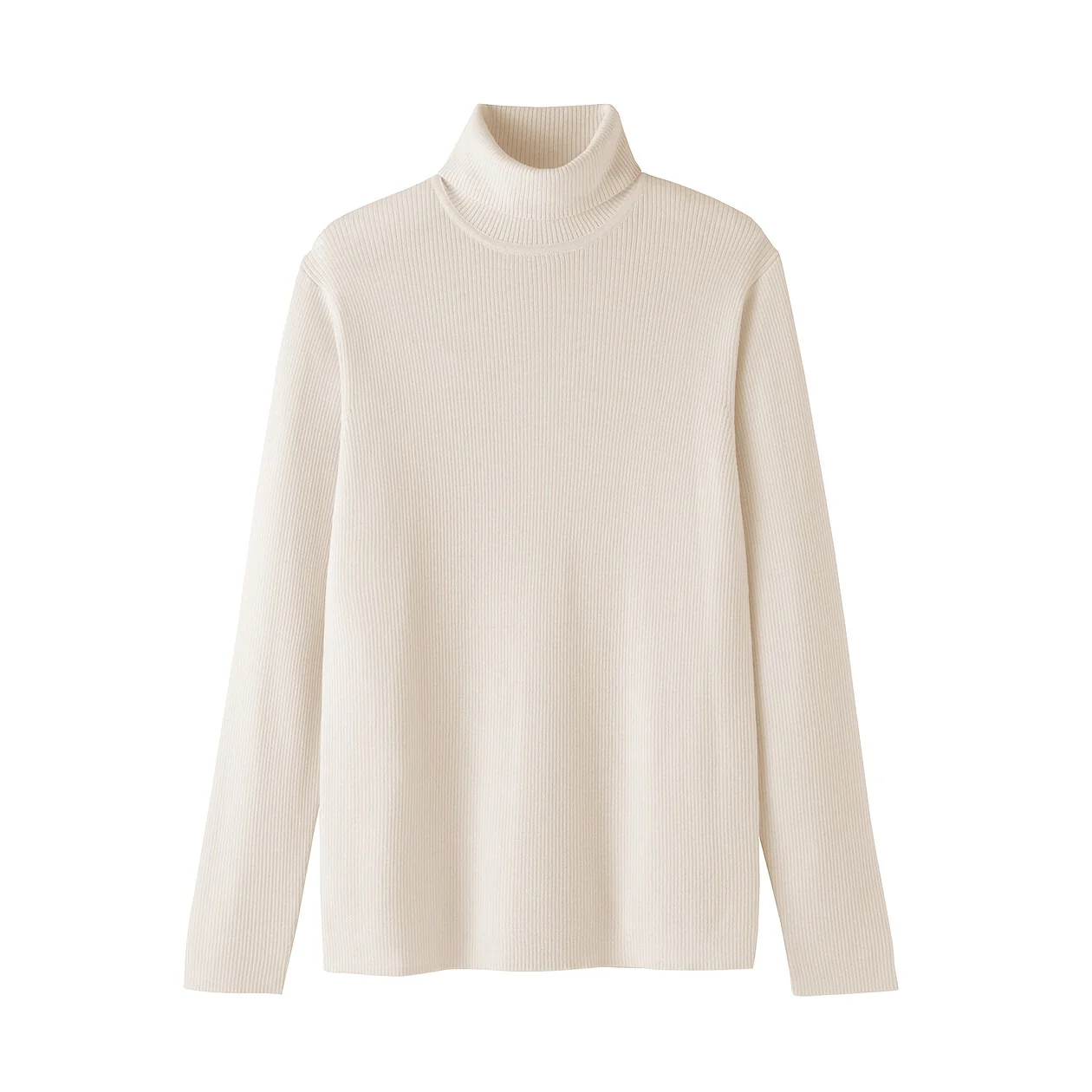 Washable Wool Ribbed Turtleneck Sweater - Image 10