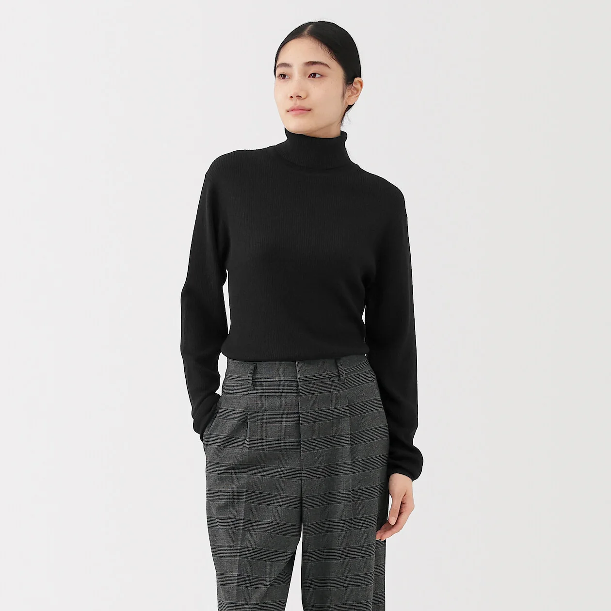 Washable Wool Ribbed Turtleneck Sweater - Image 19