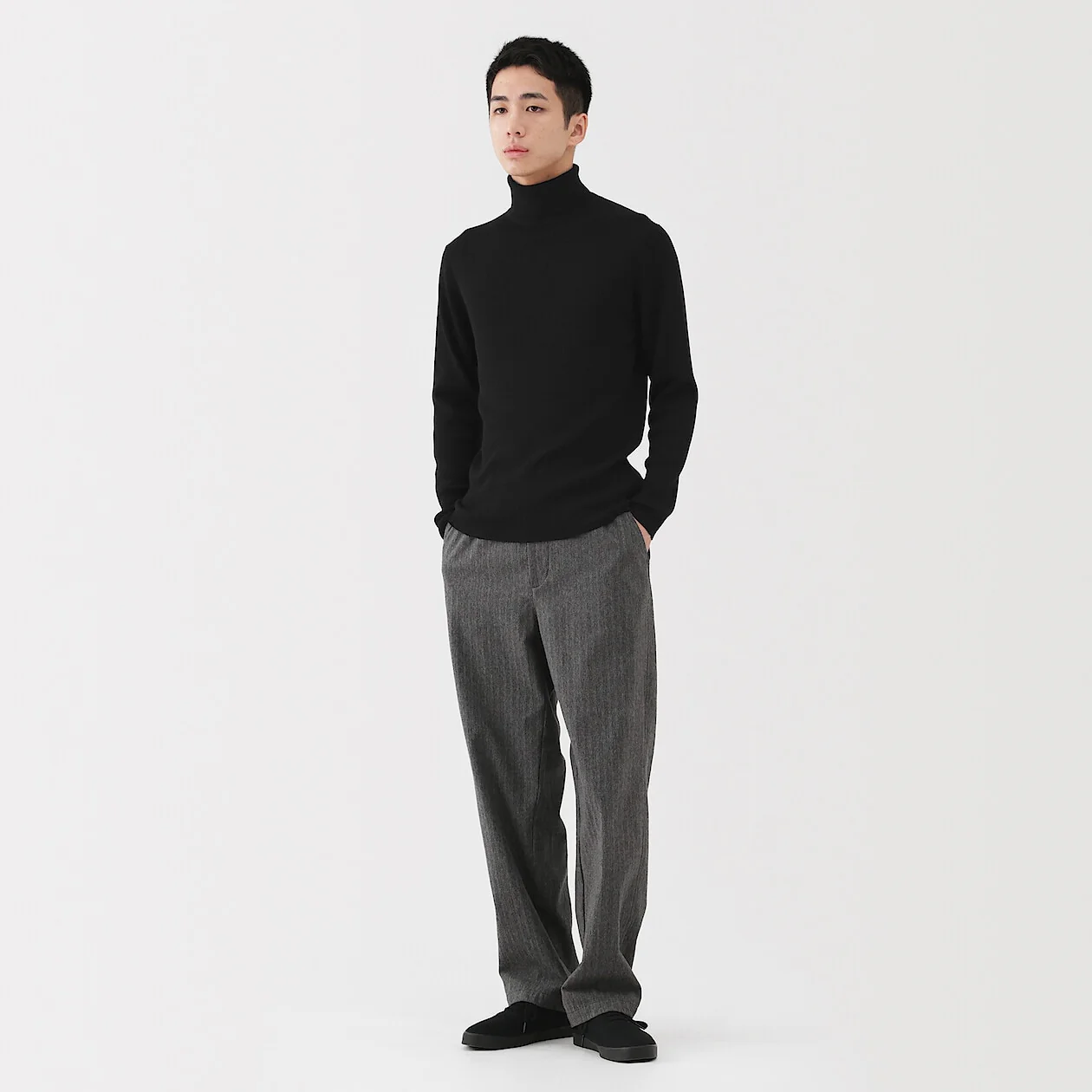 Washable Wool Ribbed Turtleneck Sweater - Image 20