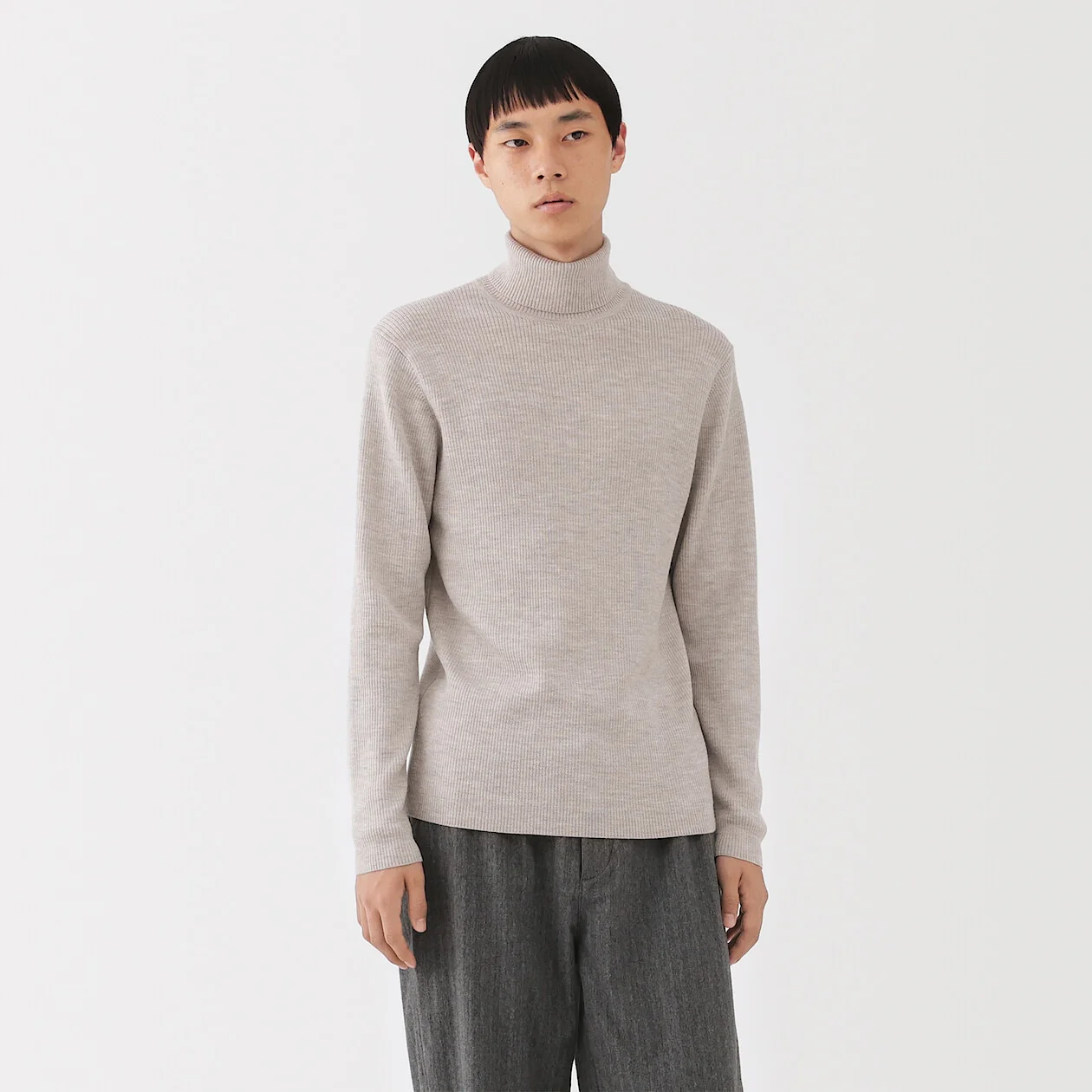 Washable Wool Ribbed Turtleneck Sweater - Image 24