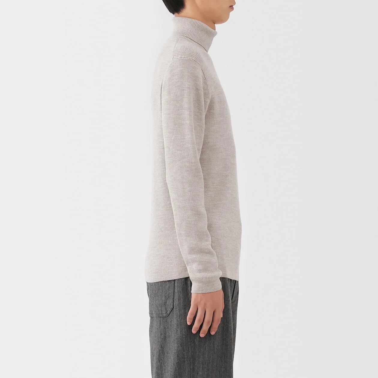 Washable Wool Ribbed Turtleneck Sweater - Image 27