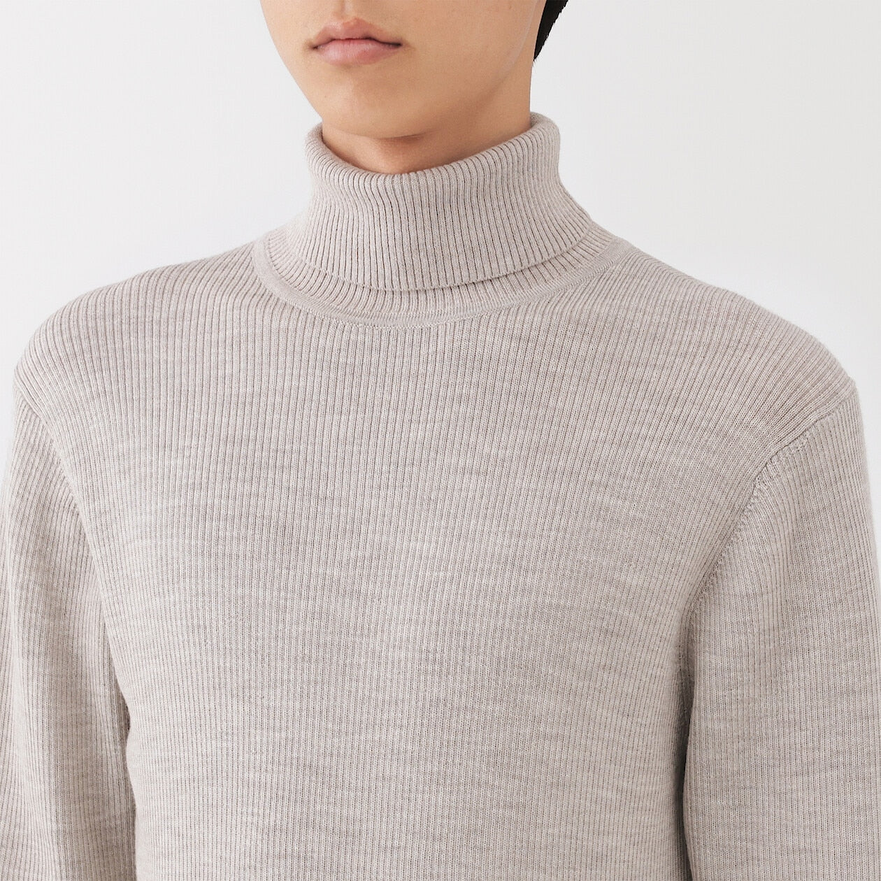Washable Wool Ribbed Turtleneck Sweater - Image 29