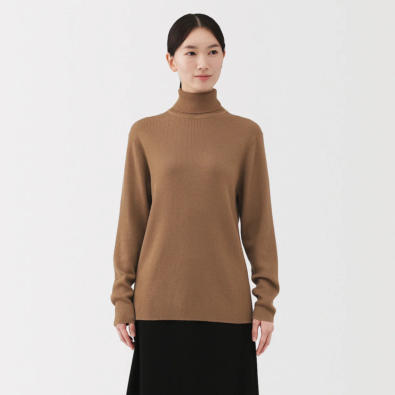 Washable Wool Ribbed Turtleneck Sweater - Image 34