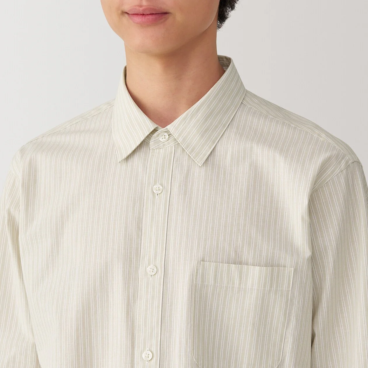 Washed Broadcloth 100% Cotton Long Sleeve Shirt - Image 5