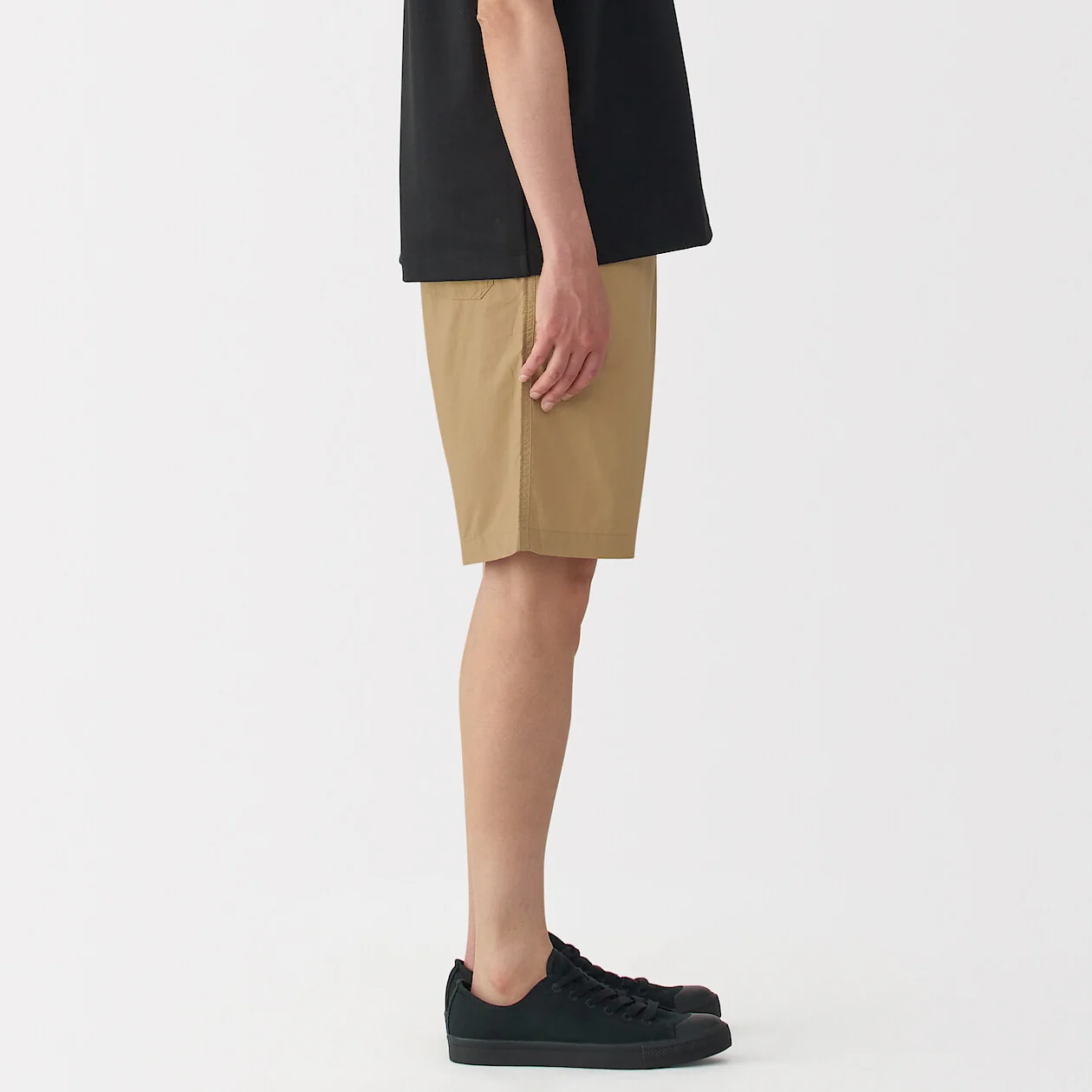Washed Broadcloth Cotton Shorts - Image 3