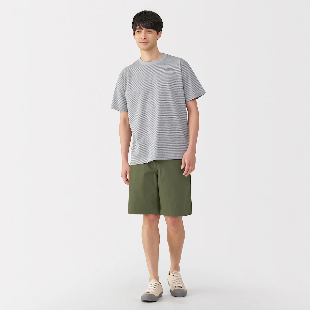 Washed Broadcloth Cotton Shorts - Image 56