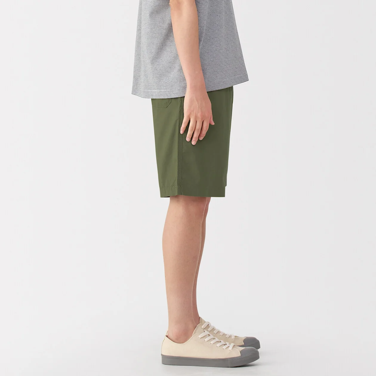 Washed Broadcloth Cotton Shorts - Image 57