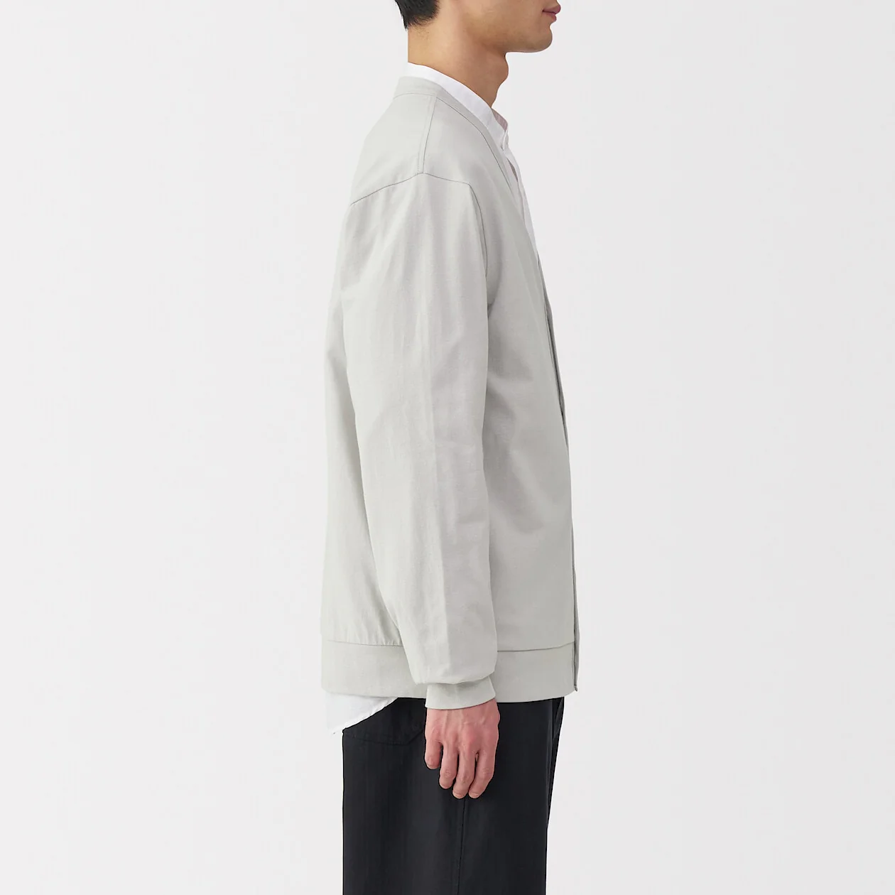 Washed Cotton Jersey V-Neck Cardigan - Image 11