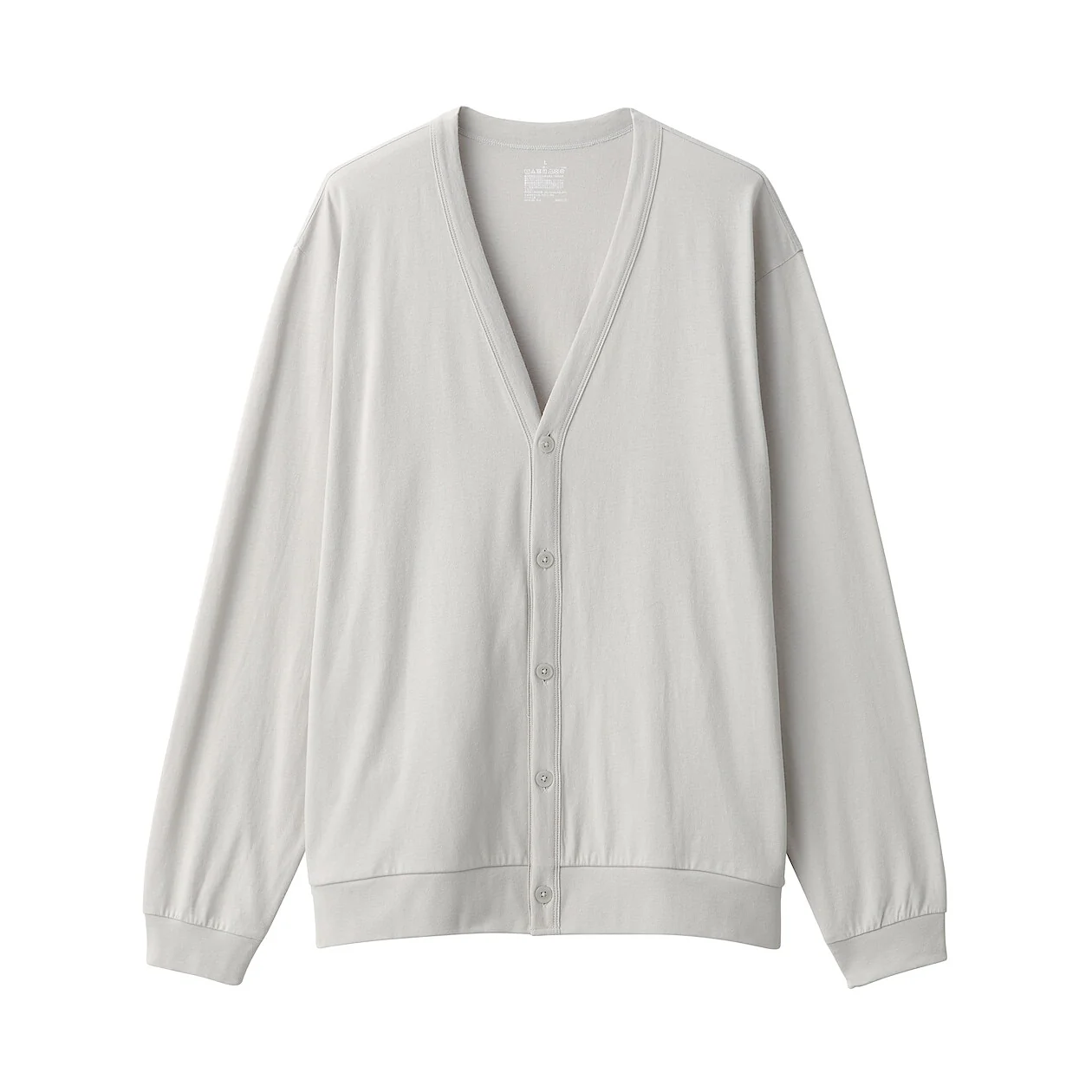 Washed Cotton Jersey V-Neck Cardigan - Image 15