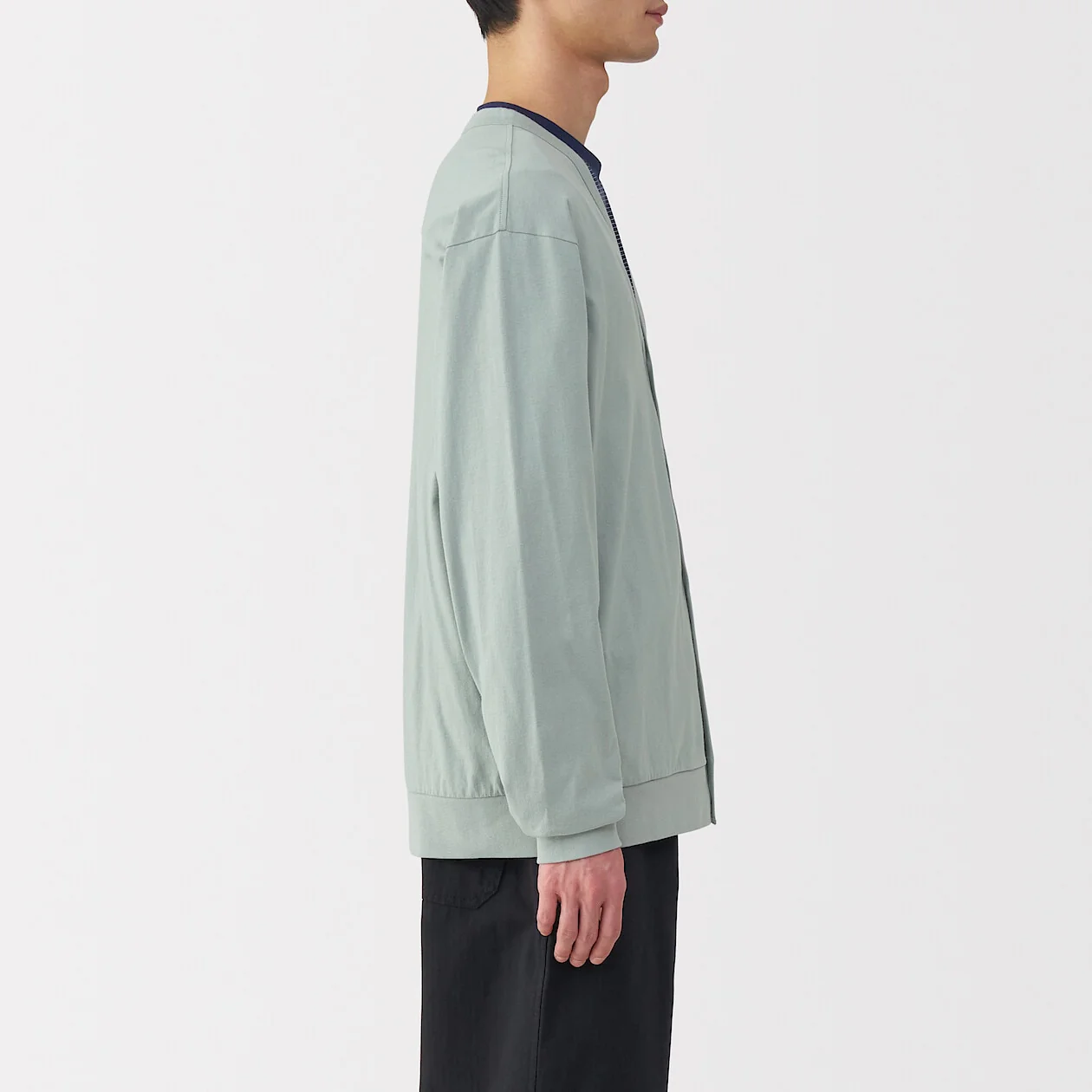 Washed Cotton Jersey V-Neck Cardigan - Image 19