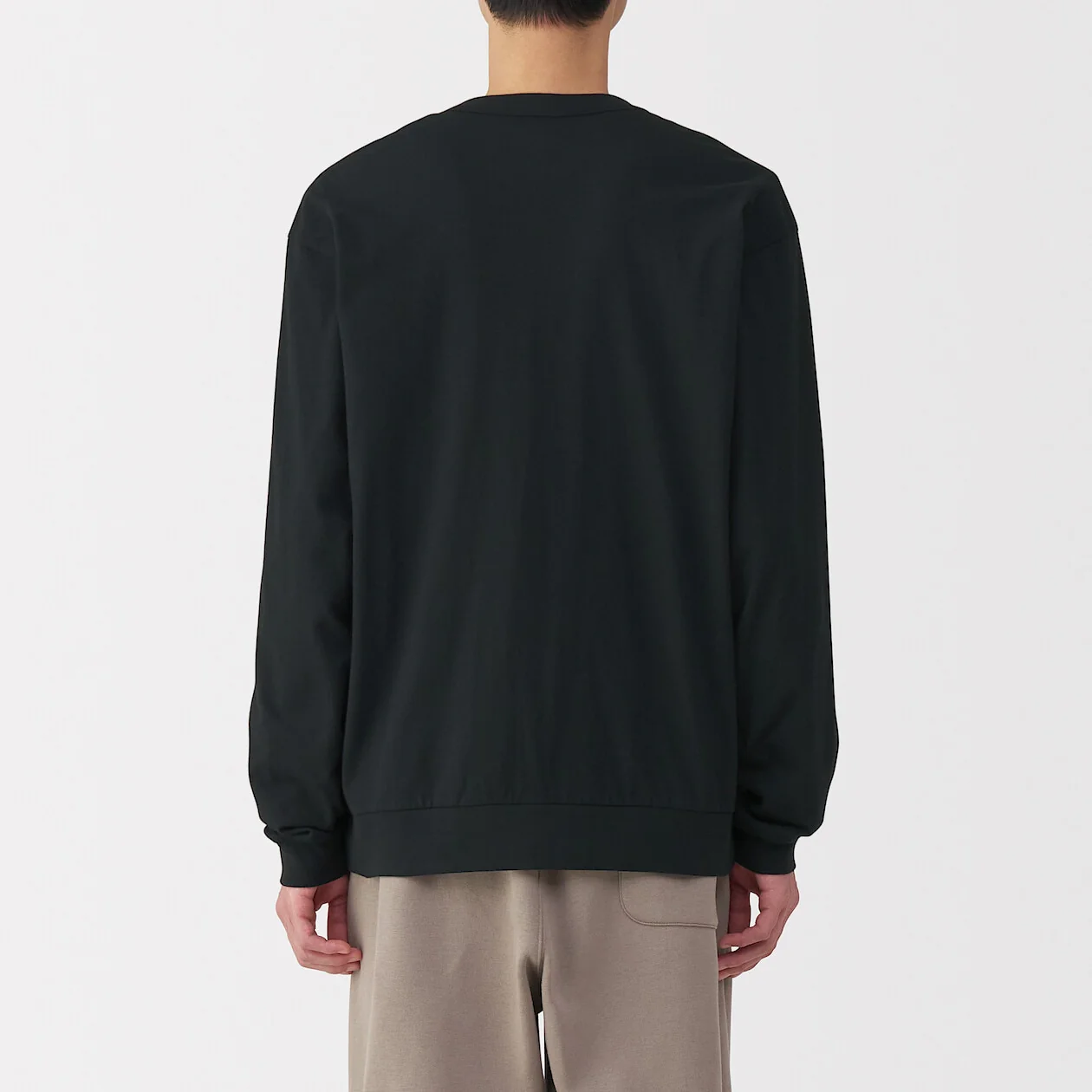 Washed Cotton Jersey V-Neck Cardigan - Image 4