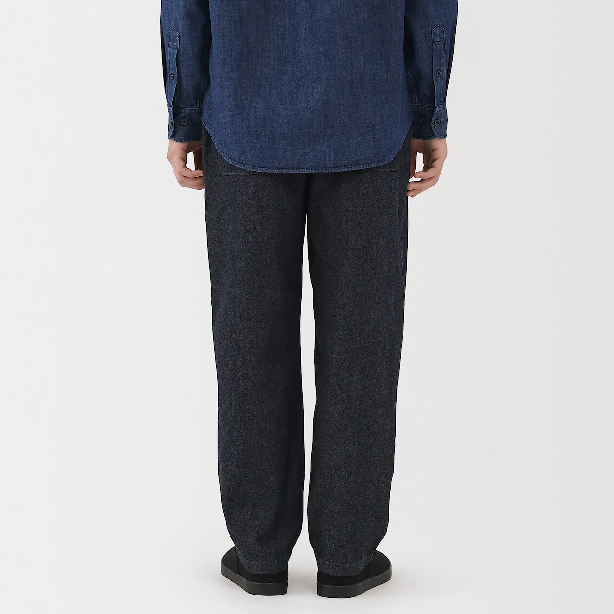 Washed Denim Easy Pants - Image 23